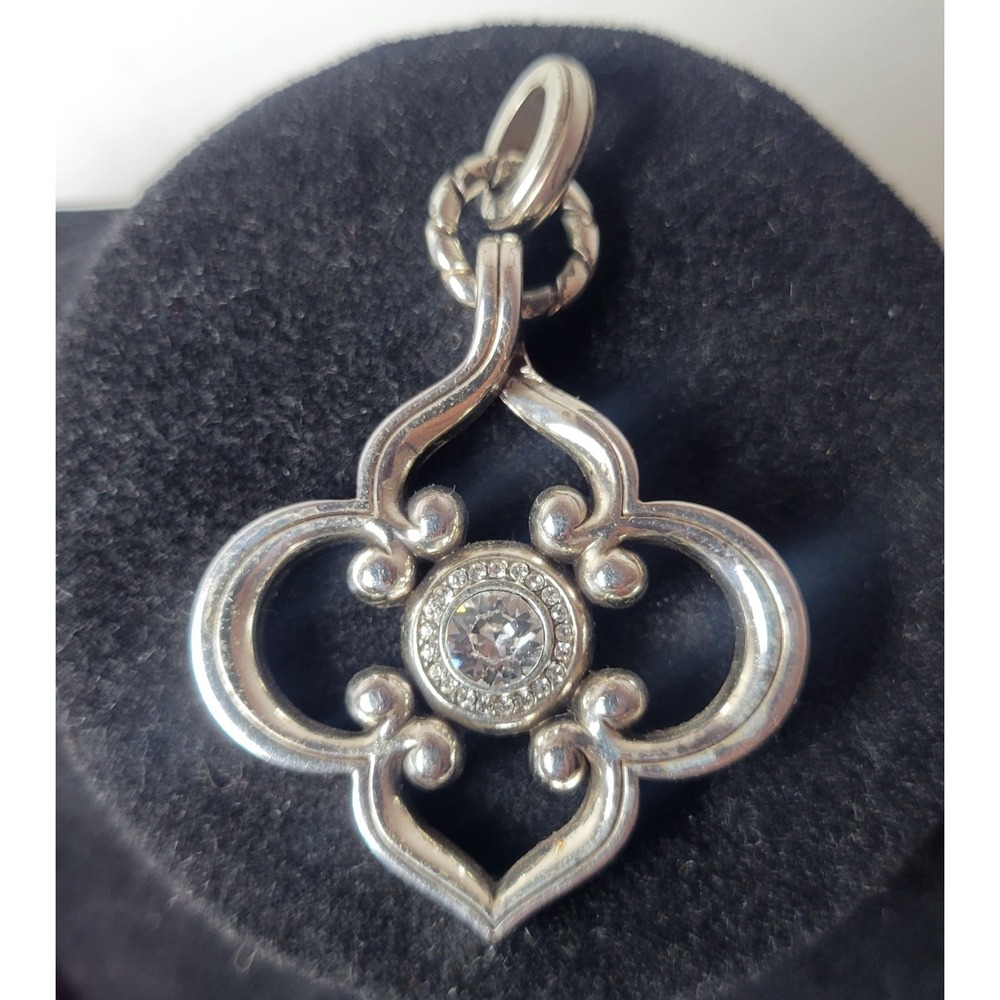 Brighton Toledo Crystal Silver Tone Pendant Ladies Jewelry